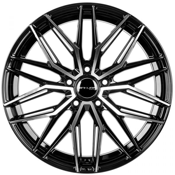 Комплект дисков Sakura Wheels 3806 (105) R18*8.5 / 5*114.3/Черный глянец с полировкой