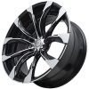 Литые диски Sakura Wheels R9546-205 R22*10.0 / 5*130 Черный глянец с полировкой
