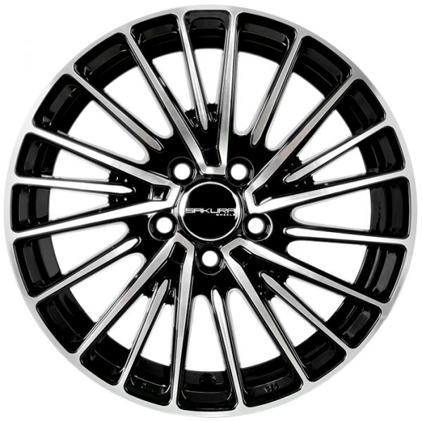 Комплект дисков Sakura Wheels D2852 (148) R15*6.5 / 5*100/Черный глянец с полировкой