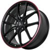 Комплект дисков KoKo Kuture SL547 (1078) R19*8.5 / 5*112/Черный матовый с красной полосой по ободу