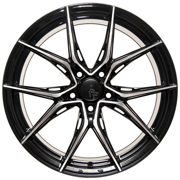 Комплект дисков Sakura Wheels YA3816 (361) R18*8.5 / 5*114.3/Черный глянец с полировкой
