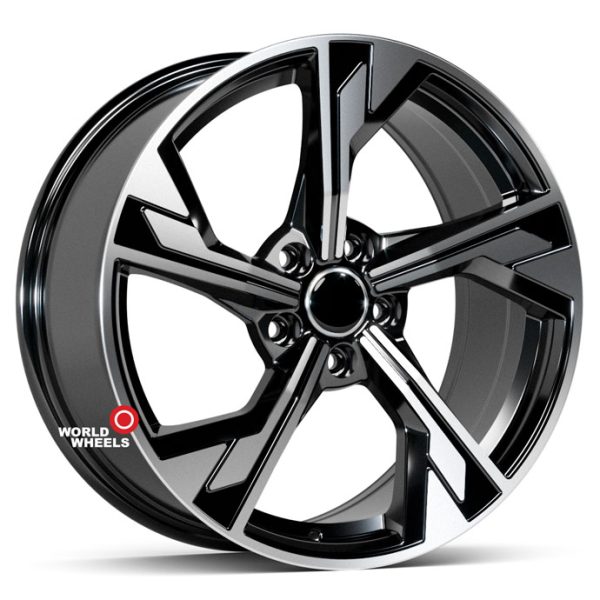 Комплект дисков KoKo Kuture-350 OEM R18/8.0*18/5x112 DIA66.6 ET35 Black Machined (BP)