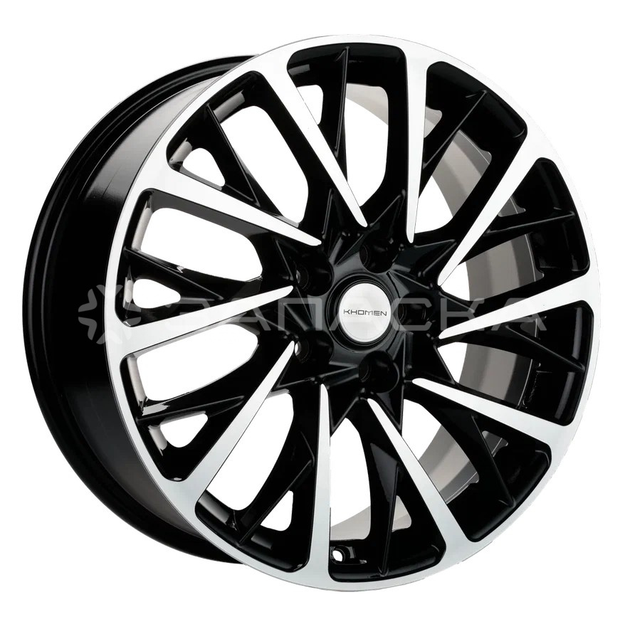 18 Khomen KHW1804 ZV Camry 7.5*18 5*114.3 ET45 D60.1 BLACK-FP KHW1804