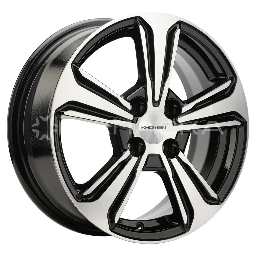 15 Khomen KHW1502 Solaris II 6.0*15 4*100 ET46 D54.1 BLACK-FP KHW1502
