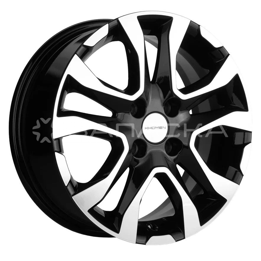 15 Khomen KHW1503 Kia Rio 6.0*15 4*100 ET46 D54.1 BLACK-FP KHW1503