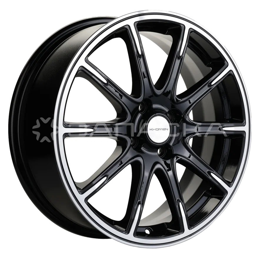 17 Khomen KHW1707 Lada Granta 6.5*17 4*98 ET38 D58.6 BLACK-FP KHW1707