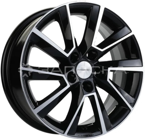16 Khomen KHW1604 ZV Kamiq/Rapid/Scala 6.0*16 5*100 ET38 D57.1 BLACK-FP KHW1604