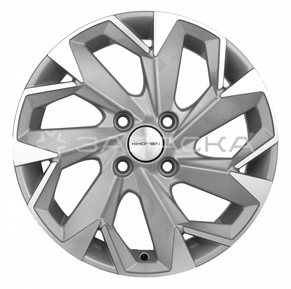 15 Khomen KHW1508 ZV KIA RIO 6.0*15 4*100 ET46 D54.1 F-SILVER-FP KHW1508