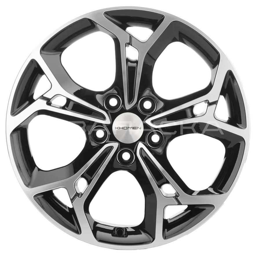 17 Khomen KHW1702 ZV Tiguan 7.0*17 5*112 ET40 D57.1 BLACK-FP KHW1702