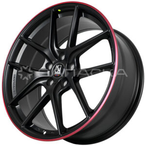 19 KoKo Kuture SL547 9.5*19 5*112 ET35 D66.6 Full Matte Black + Red Lip SL547