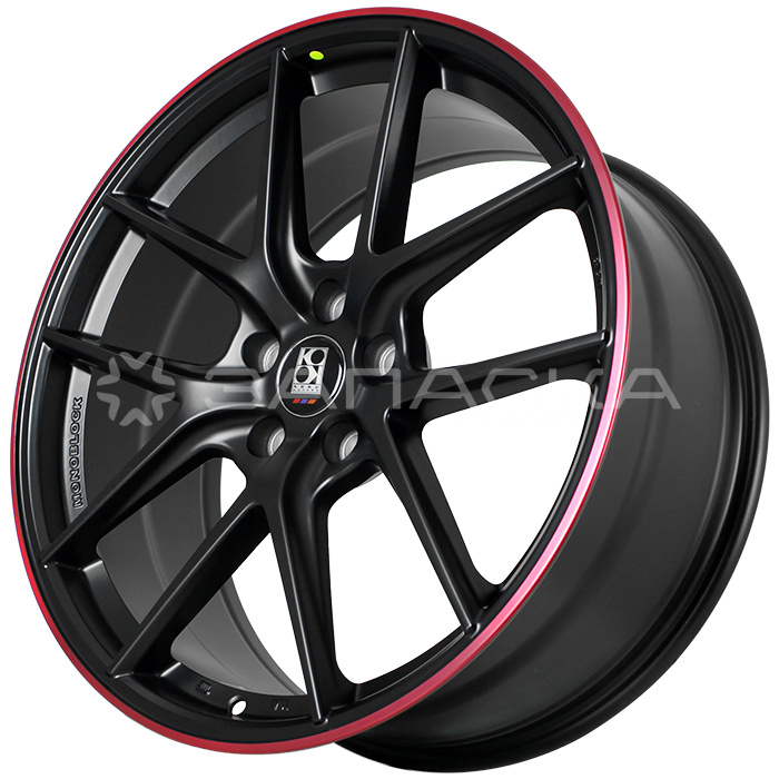 19 KoKo Kuture SL547 9.5*19 5*112 ET35 D66.6 Full Matte Black + Red Lip SL547