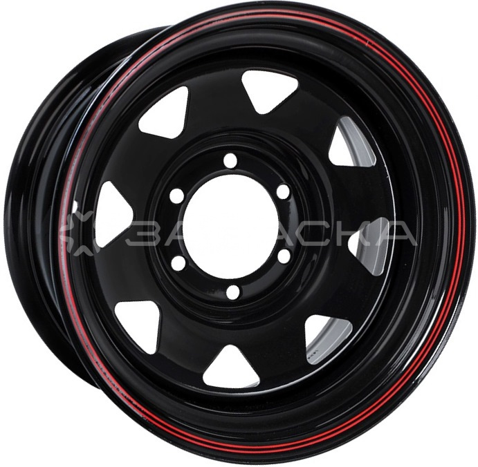 16 Grizzly SW01 7.0*16 5*139.7 ET0 D108.5 Shinning Black With 2 Red Line SW01